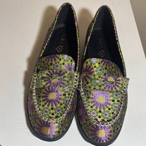 Katy Perry Collections Purple and Green Floral Loafers